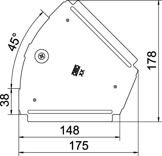 Deckel für 45Grad-Bogen RBD 45 150 DD
