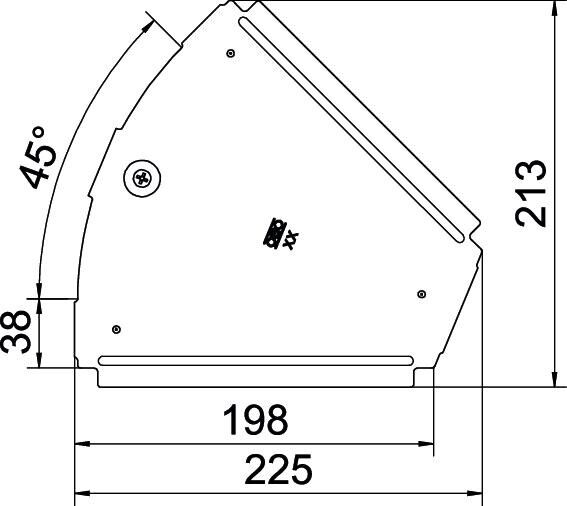Deckel für 45Grad-Bogen RBD 45 200 DD