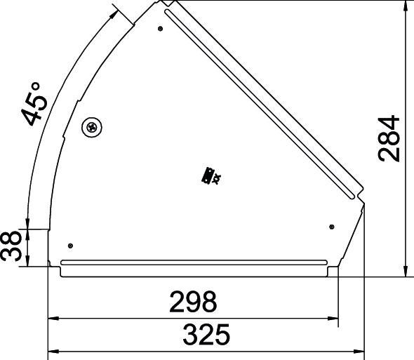 Deckel für 45Grad-Bogen RBD 45 300 DD