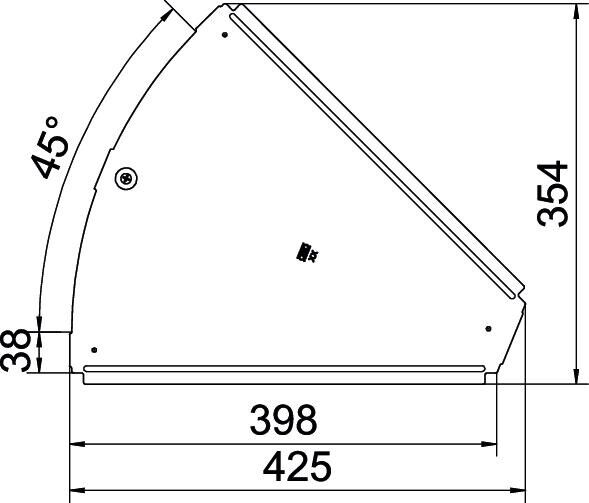 Deckel für 45Grad-Bogen RBD 45 400 FS