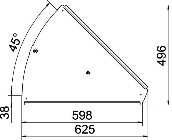 Deckel für 45Grad-Bogen RBD 45 600 DD