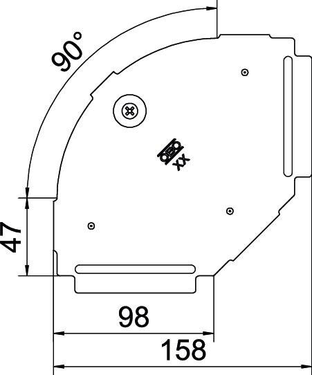 Deckel für 90Grad-Bogen RBD 90 100 DD