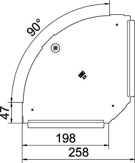 Deckel für 90Grad-Bogen RBD 90 200 FS