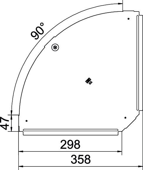 Deckel für 90Grad-Bogen RBD 90 300 FS