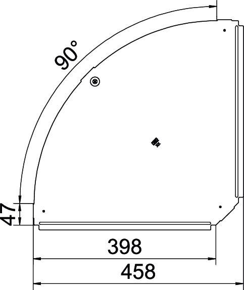Deckel für 90Grad-Bogen RBD 90 400 DD