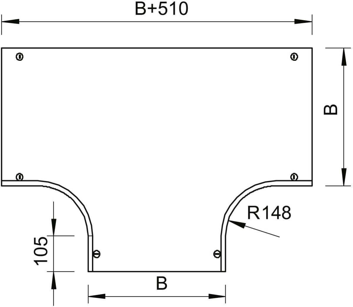 Deckel f.T-Stück DFT 600 FS