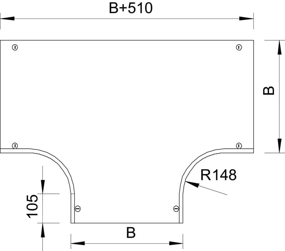 Deckel f.T-Stück DFT 600 FS