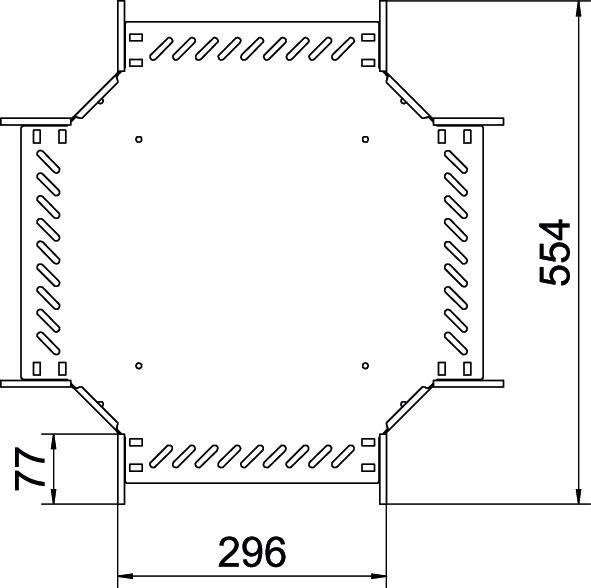 Kreuzung für Kabelrinne RK 130 FS