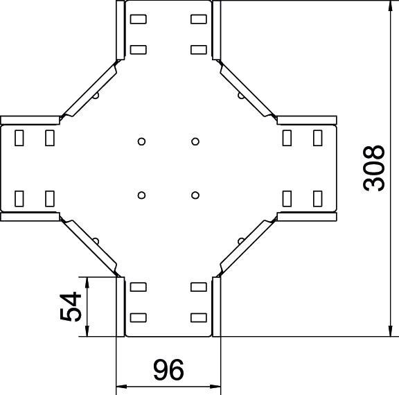Kreuzung für Kabelrinne RK 310 FT