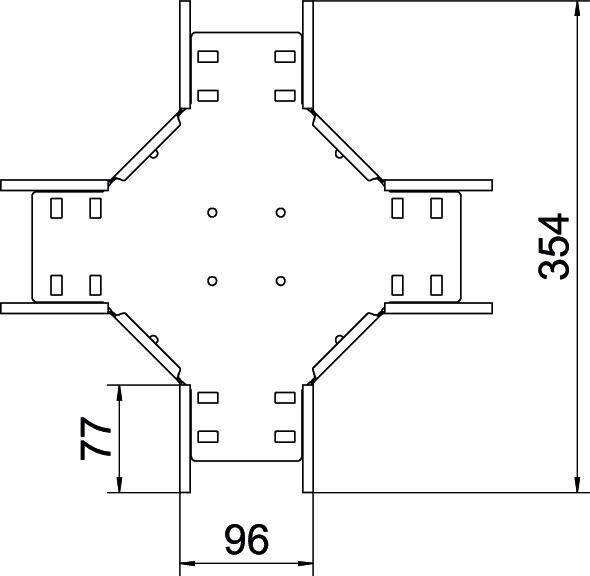 Kreuzung für Kabelrinne RK 610 A4