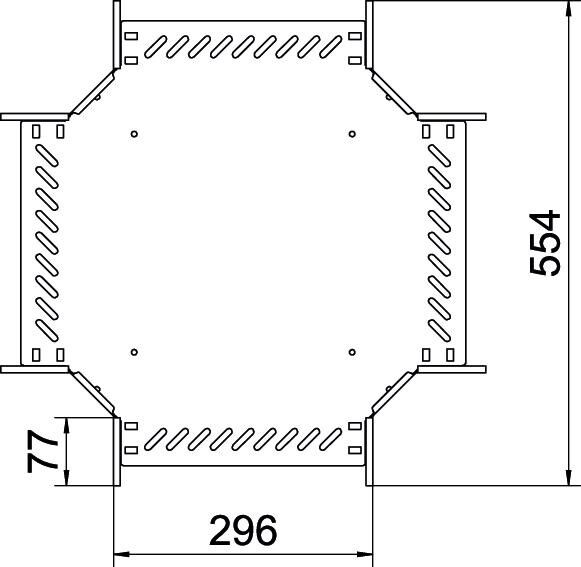 Kreuzung für Kabelrinne RK 630 A4