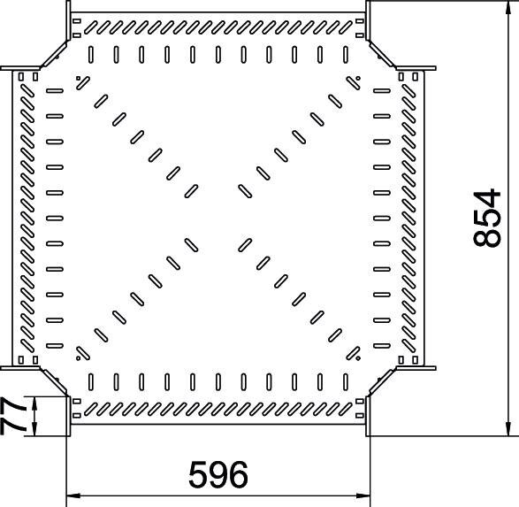 Kreuzung für Kabelrinne RK 660 FS