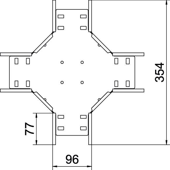 Kreuzung für Kabelrinne RK 110 FS