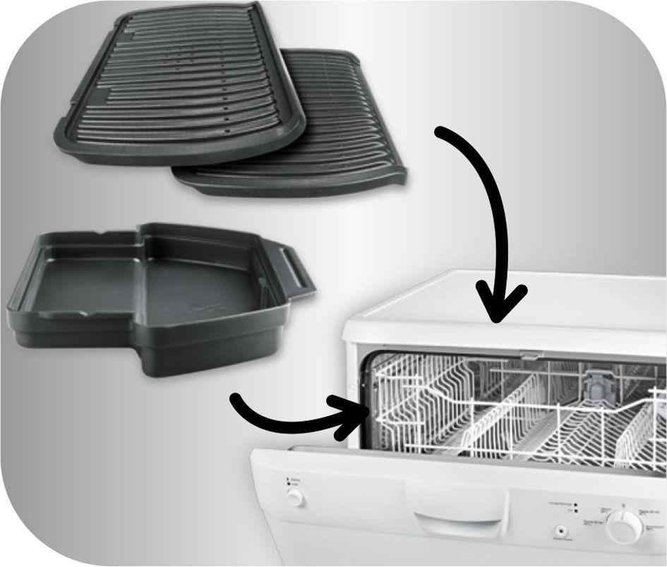 Kontakt-Grill GC707D eds/sw