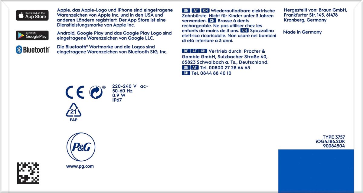 Oral-B Zahnbürste+Etui iO 4 +Reiseetui sw