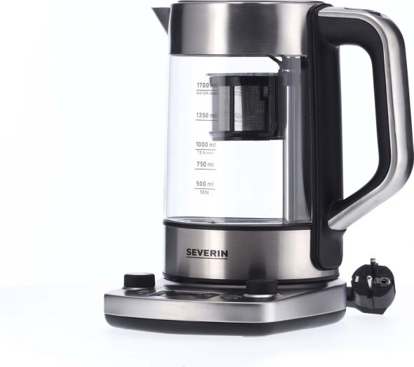 Teekocher Glas WK 3422 eds-geb/sw