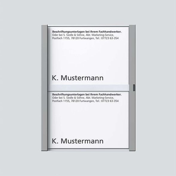 Namensschild titan-met kpl 200029789-00