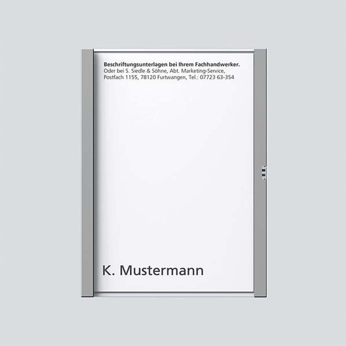 Namensschild titan-met kpl 200029036-00