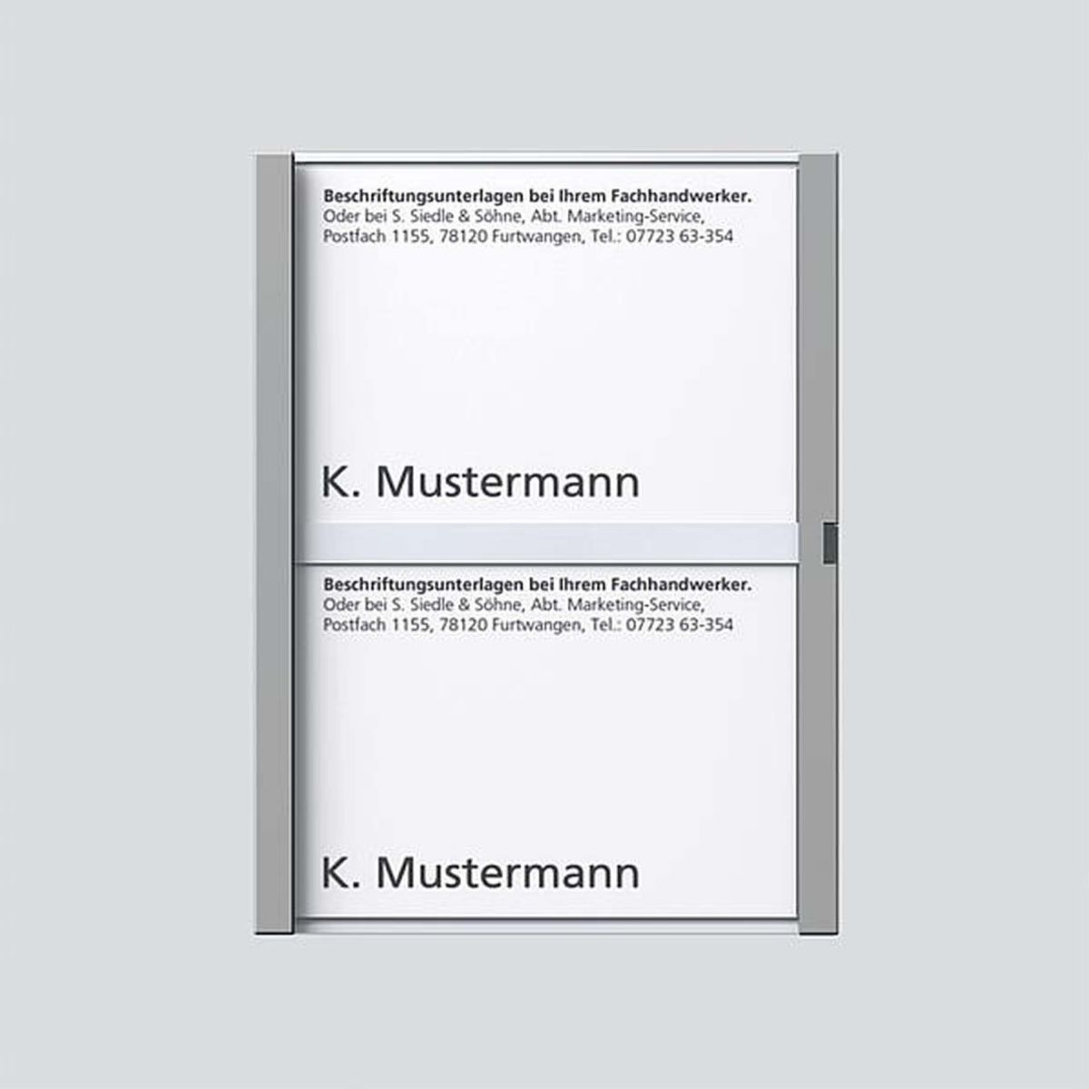 Namensschild titan-met kpl 200029040-00