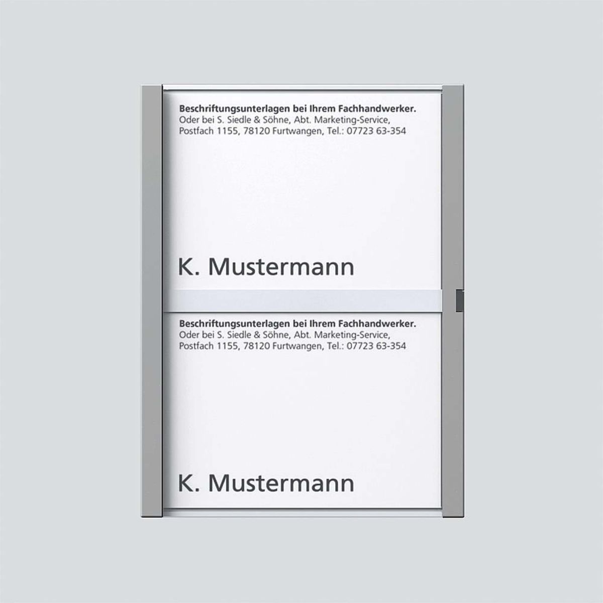 Namensschild titan-met kpl 200029040-00