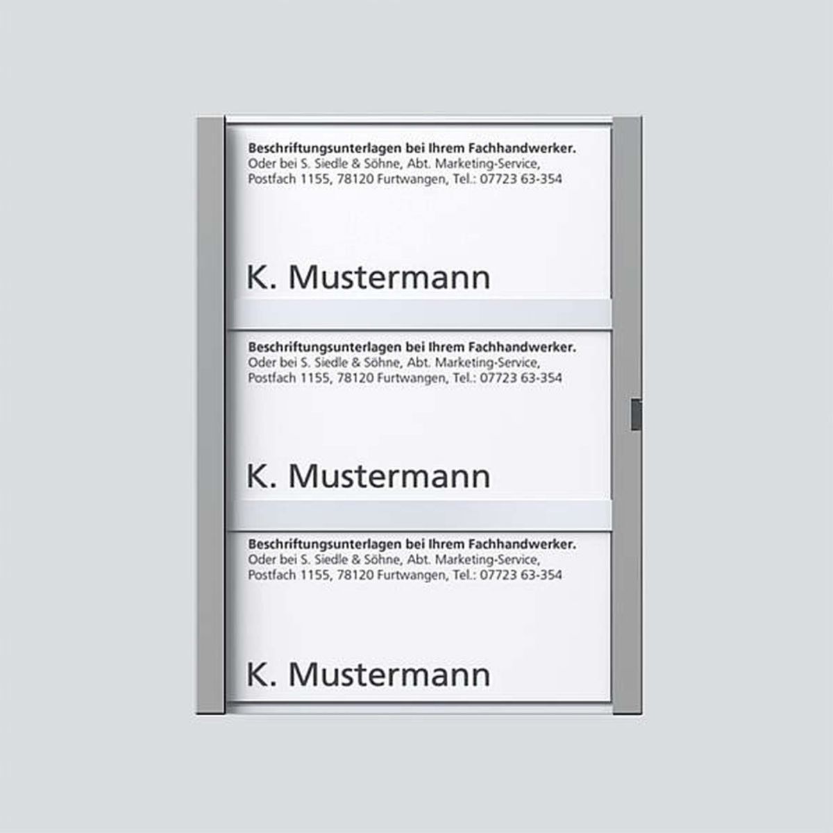 Namensschild titan-met kpl 200029793-00