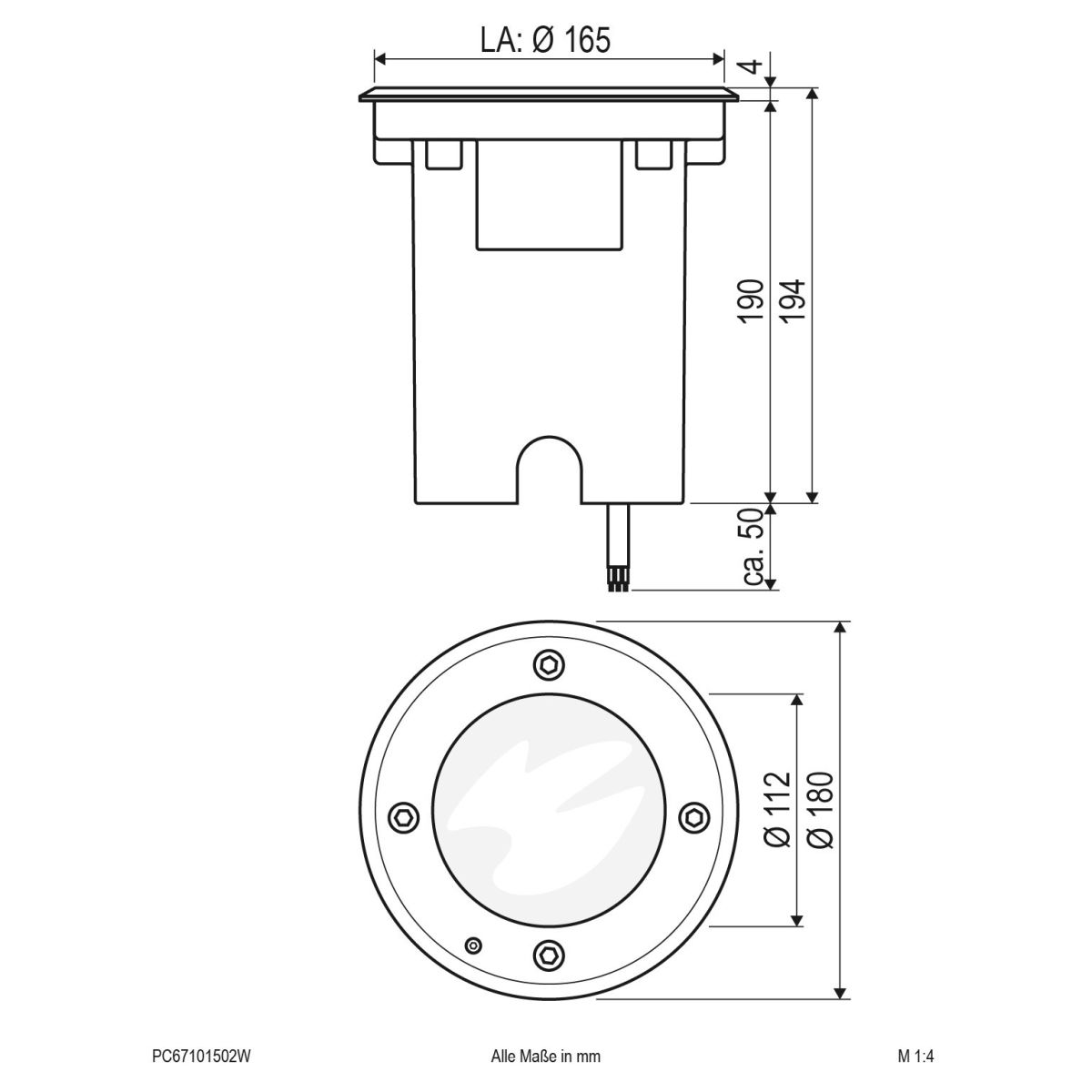 LED-Bodeneinbauleuchte PC67101502W