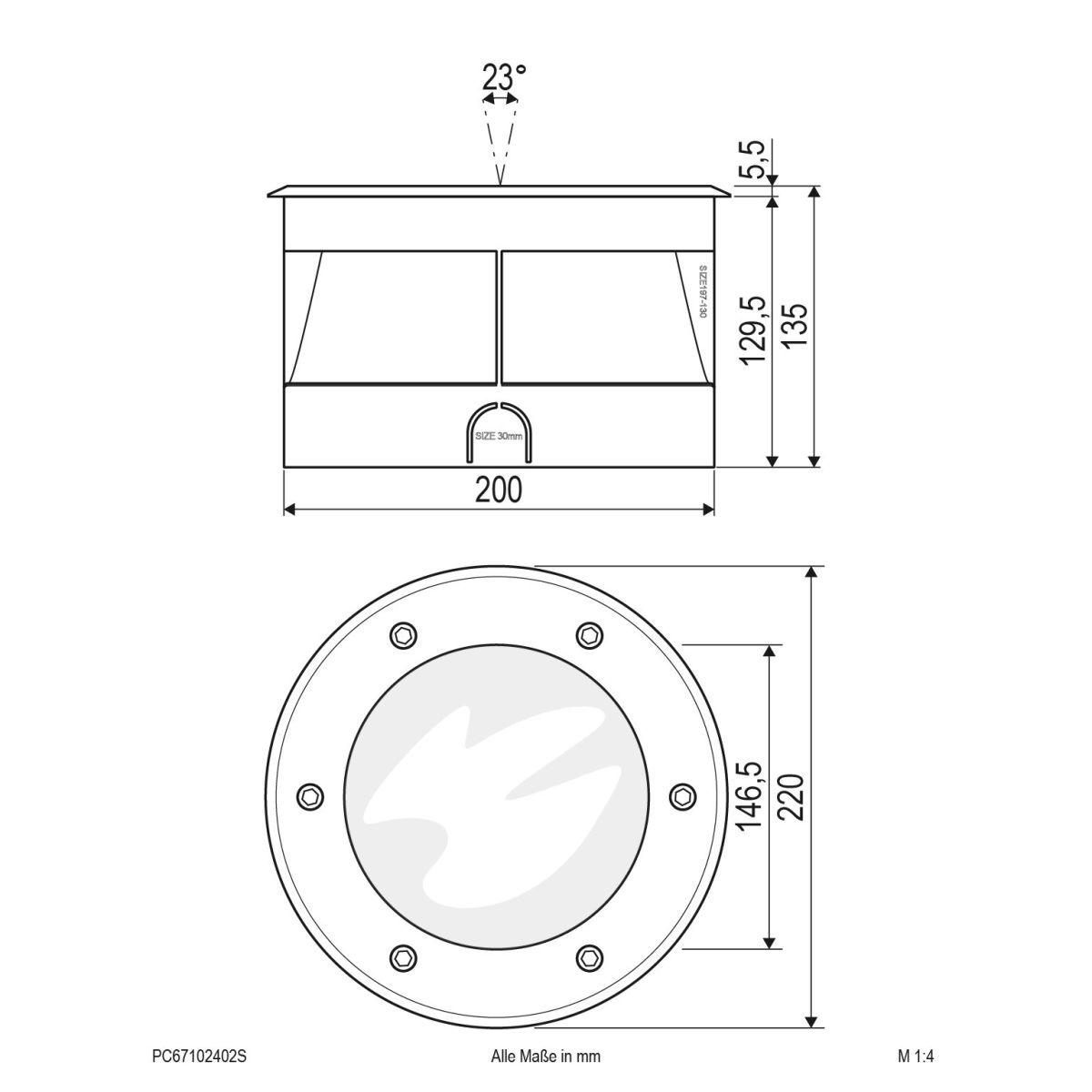 LED-Bodeneinbauleuchte PC67102402S