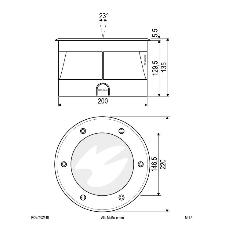 LED-Bodeneinbauleuchte PC67102440