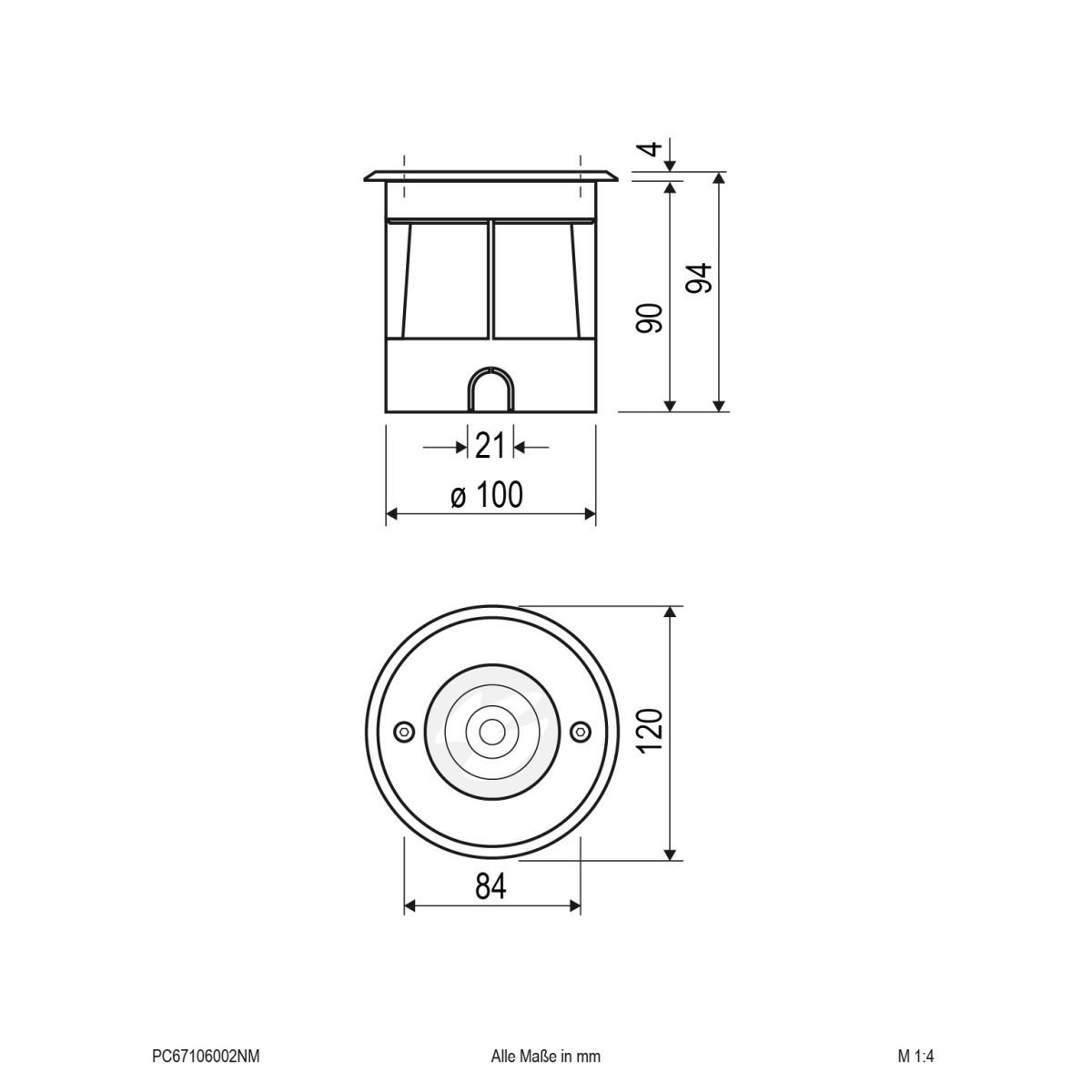 LED-Bodeneinbauleuchte PC67106002NM