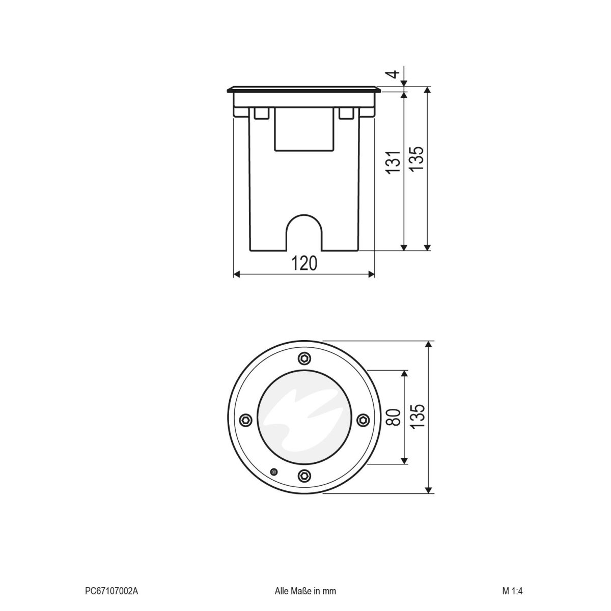LED-Bodeneinbauleuchte PC67107002A