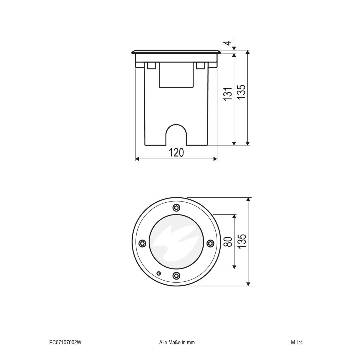 LED-Bodeneinbauleuchte PC67107002W