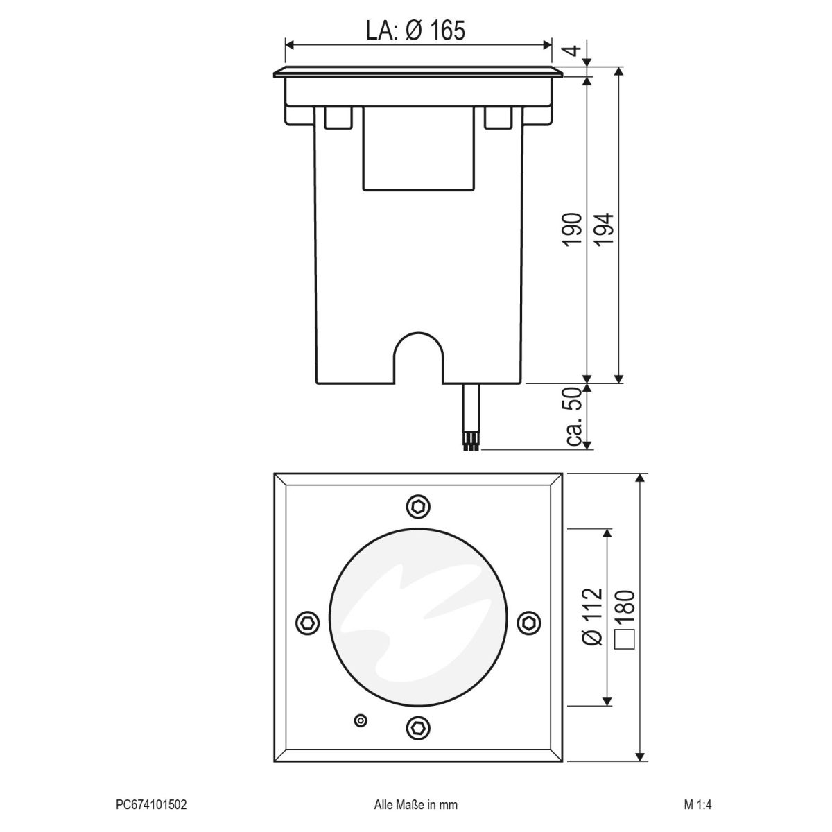 LED-Bodeneinbauleuchte PC674101502