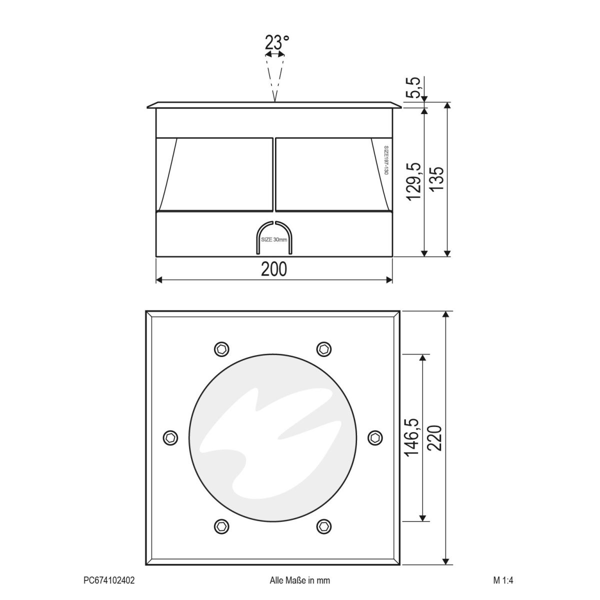 LED-Bodeneinbauleuchte PC674102402