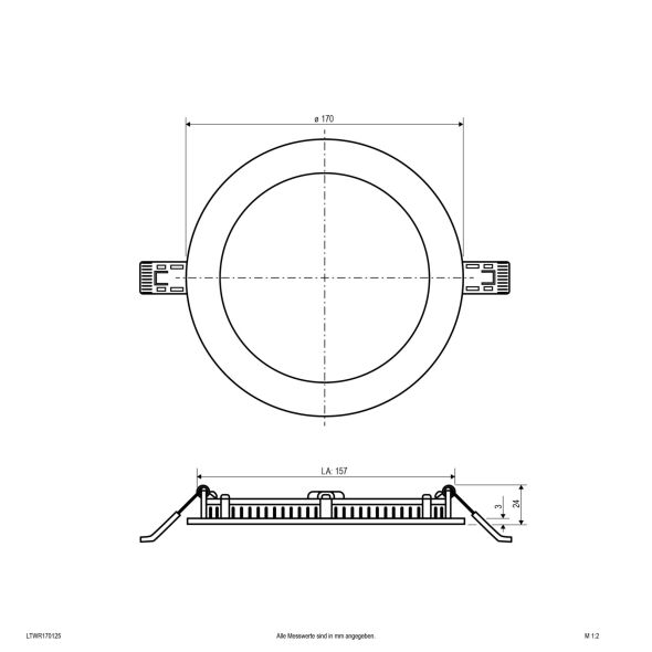 LED-Einbaupanel LTWR170125