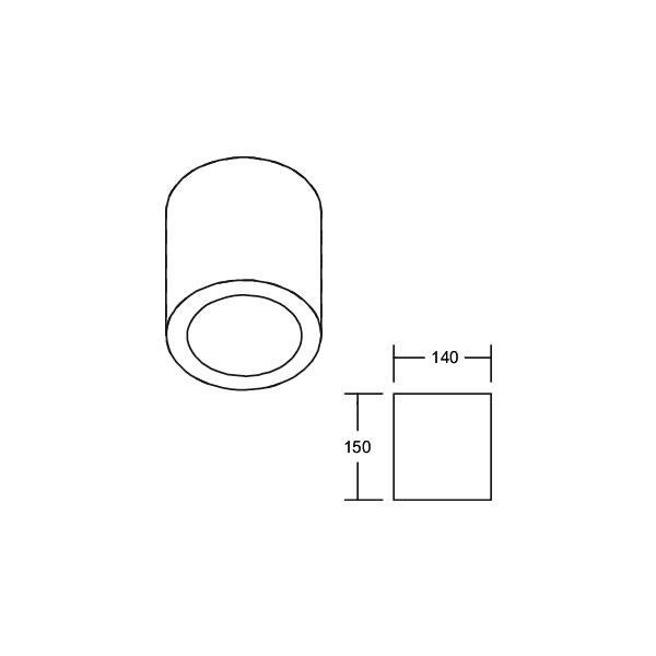 LED-Anbaudownlight 230V 12594184DA