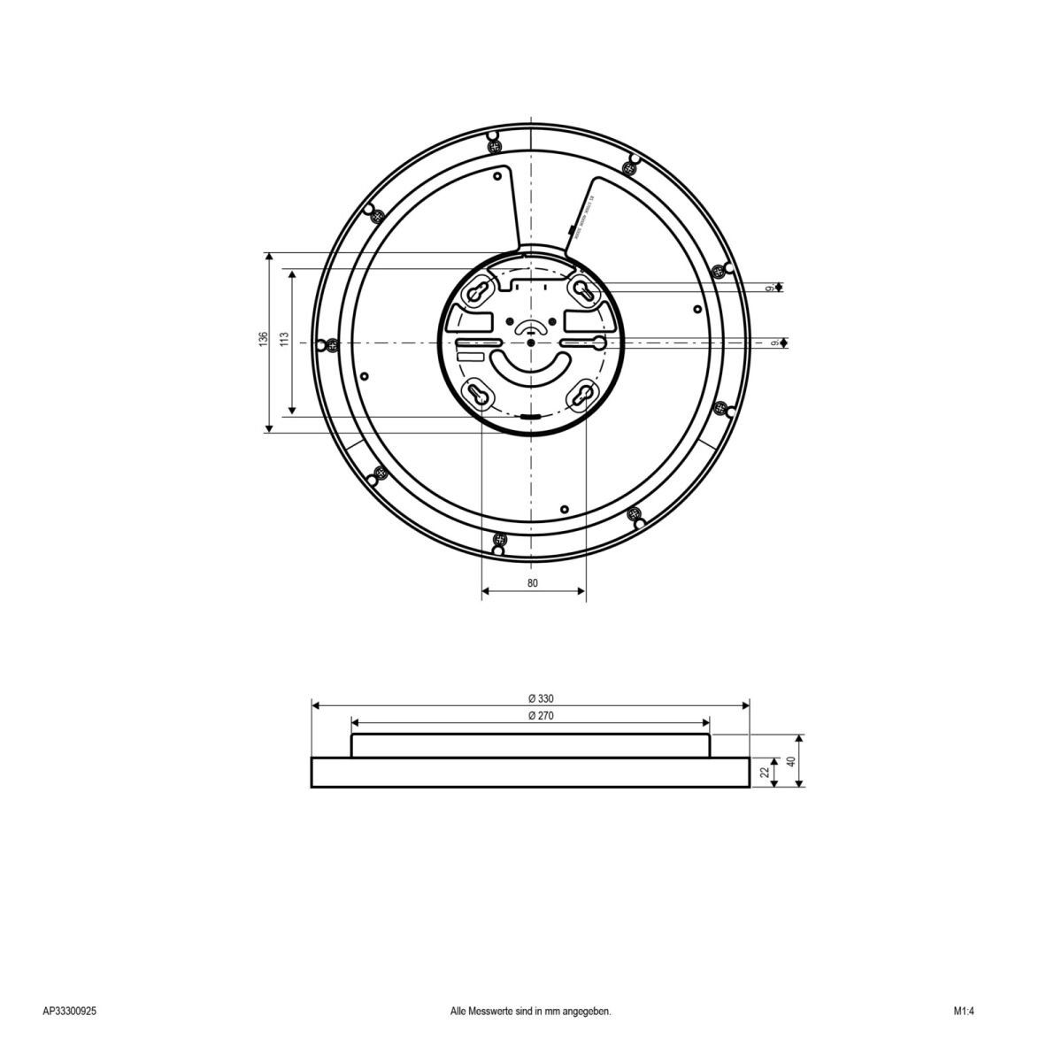 LED-Anbauleuchte AP33300925