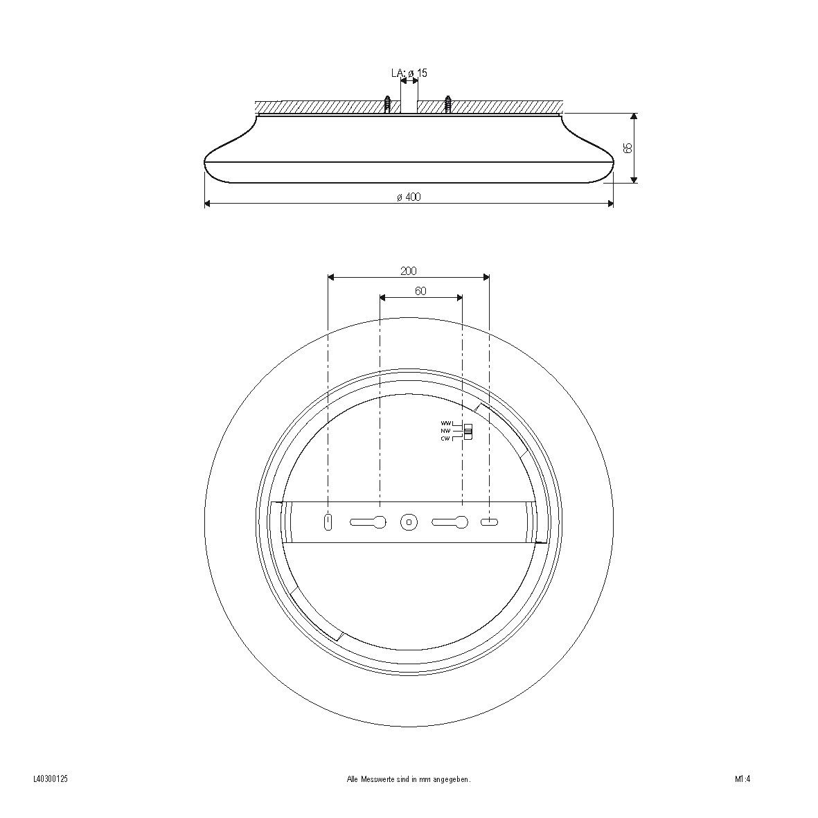 LED-Anbauleuchte IP54 L40300125
