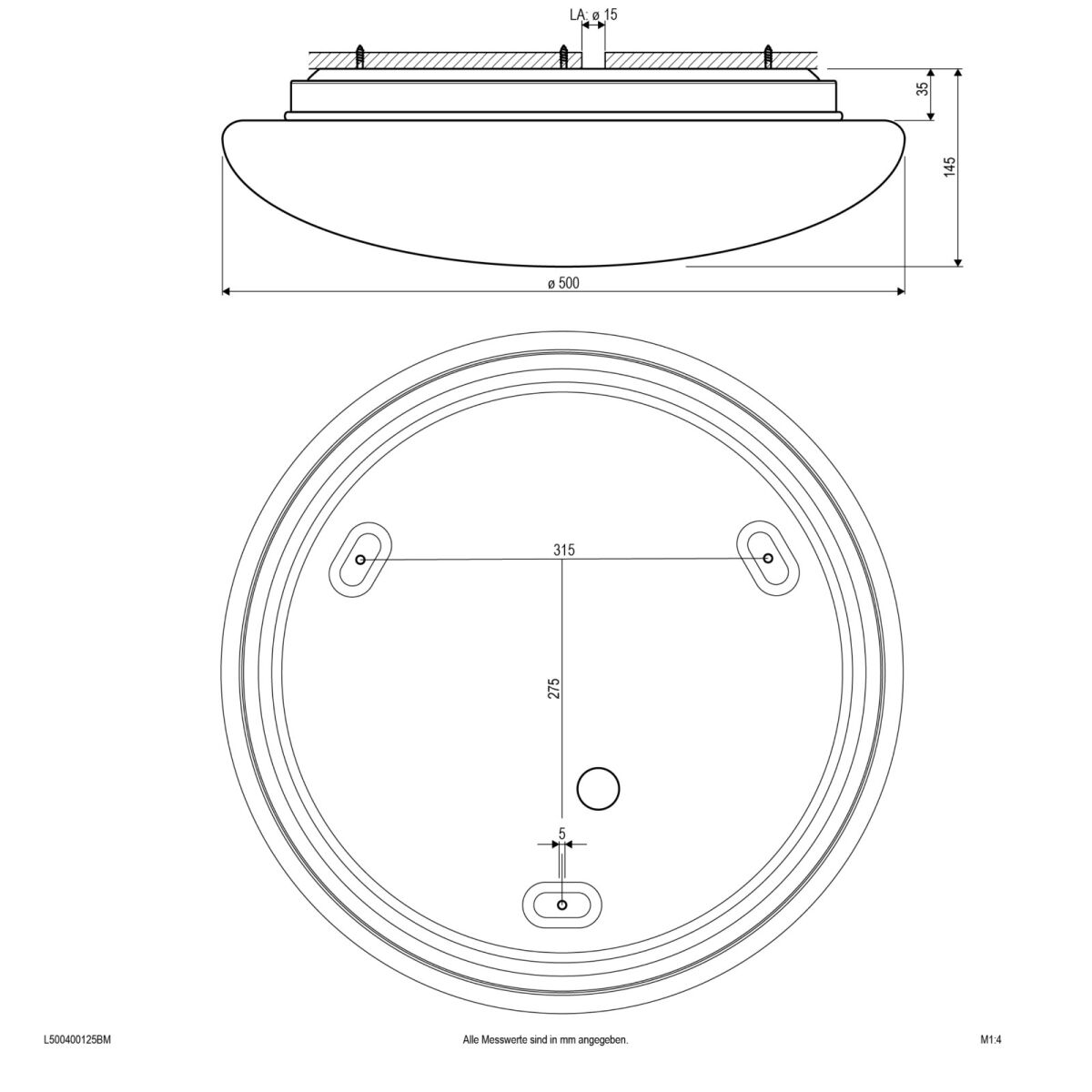 LED-Anbauleuchte L500400125BM