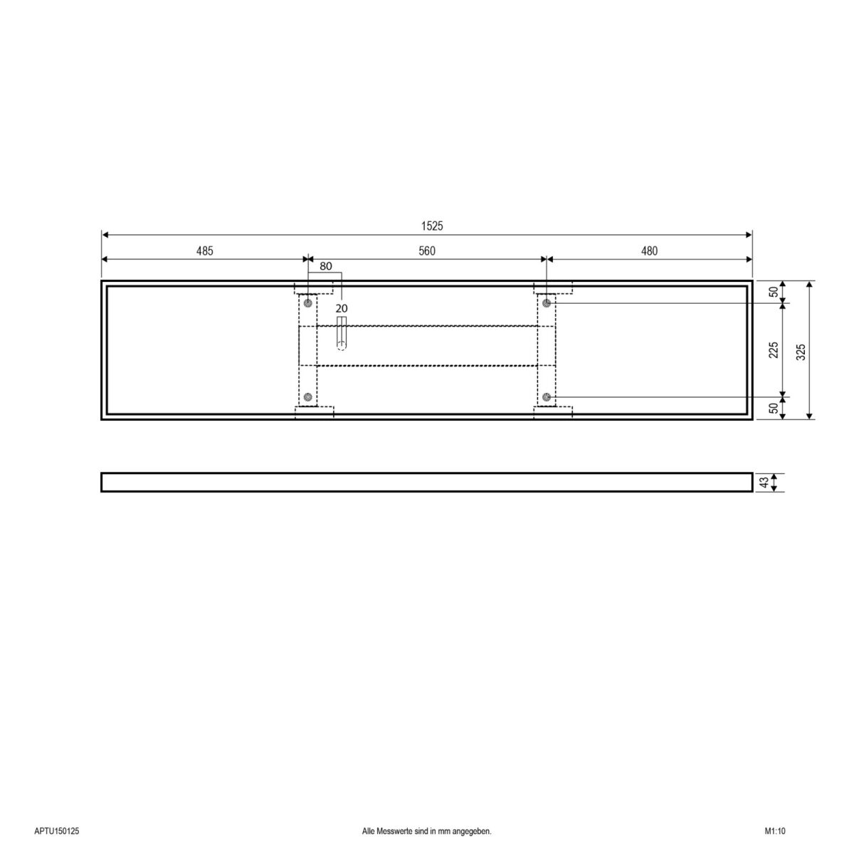 LED-Deckenanbaupanel APTU150125