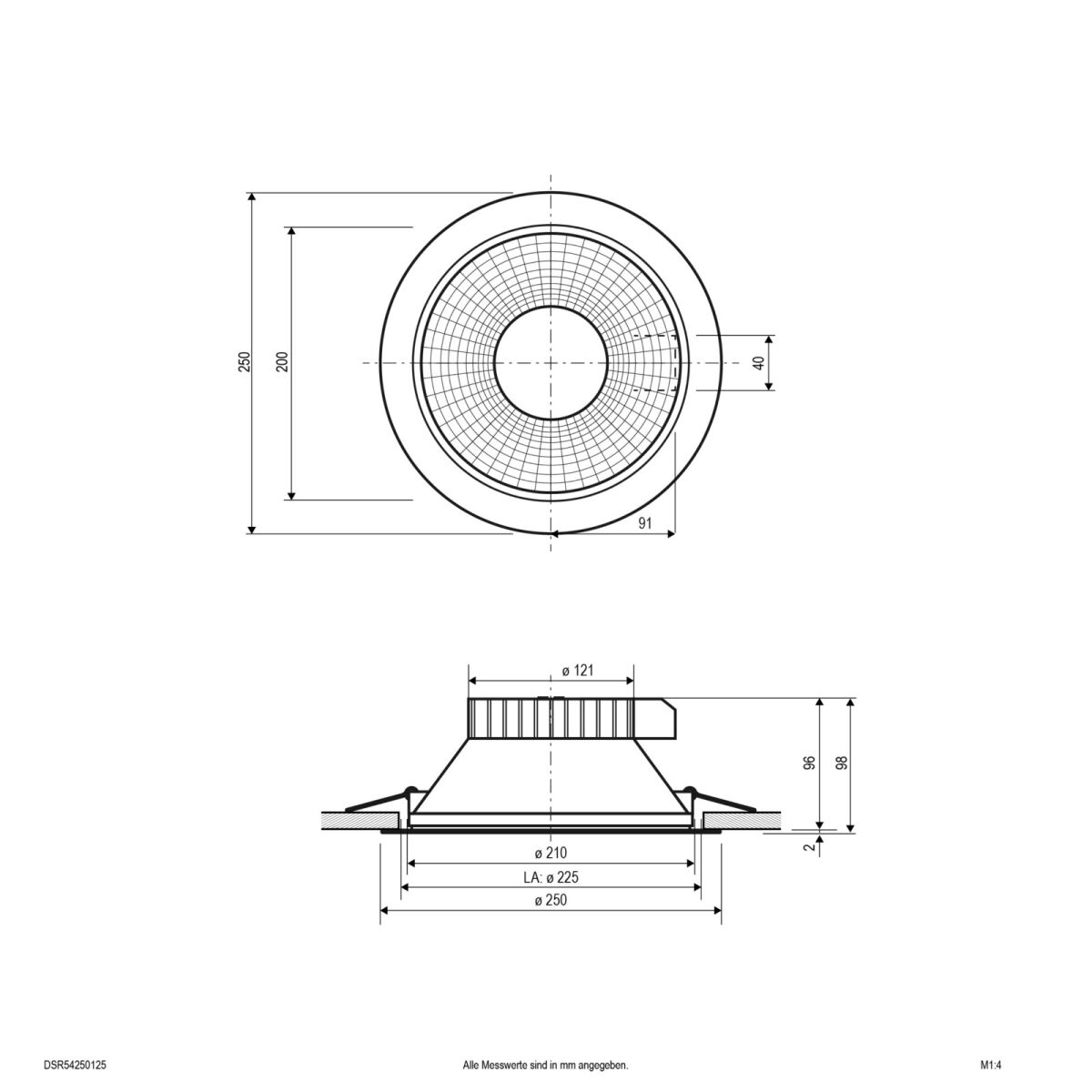 LED-Deckenleuchte DSR54250125