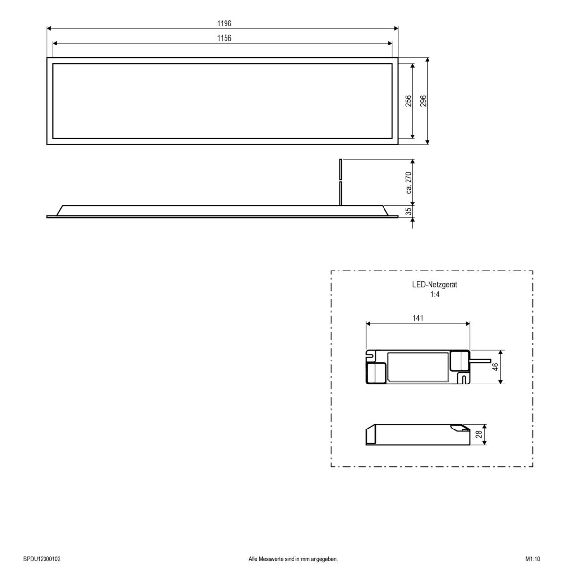 LED-Einbaupanel BPDU12300102