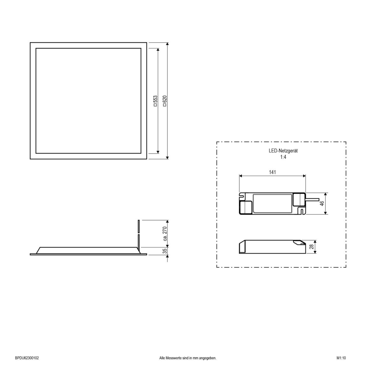 LED-Einbaupanel BPDU62300102