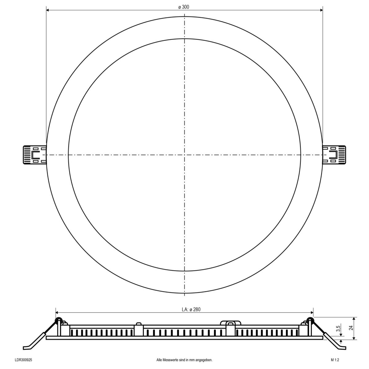 LED-Einbaupanel LDR300925