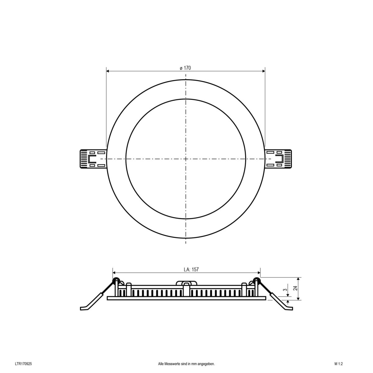 LED-Einbaupanel LTR170925