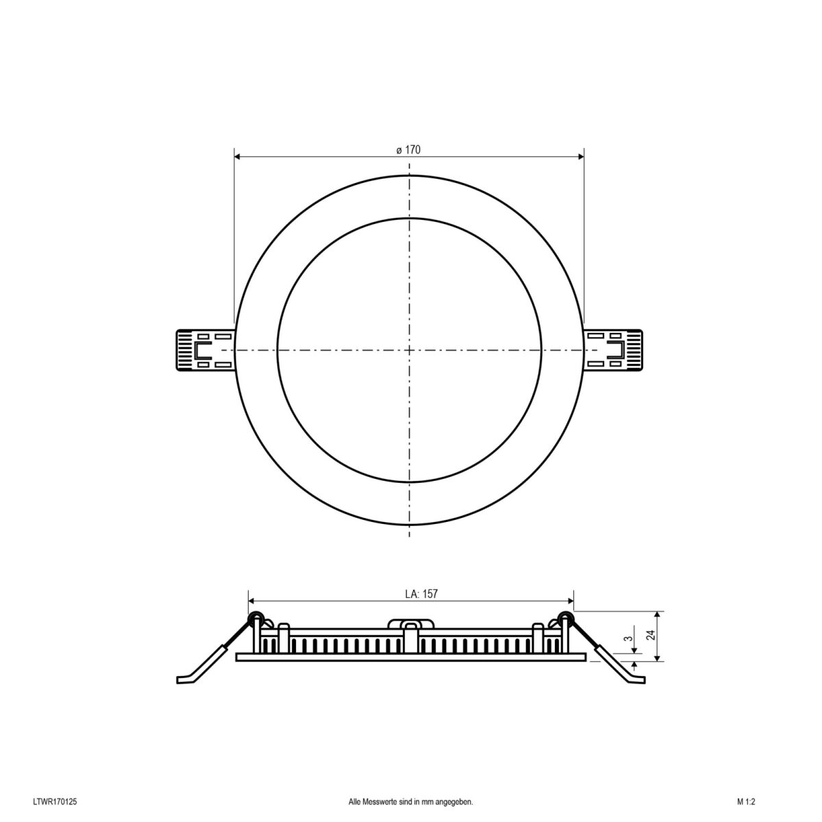 LED-Einbaupanel LTWR170125