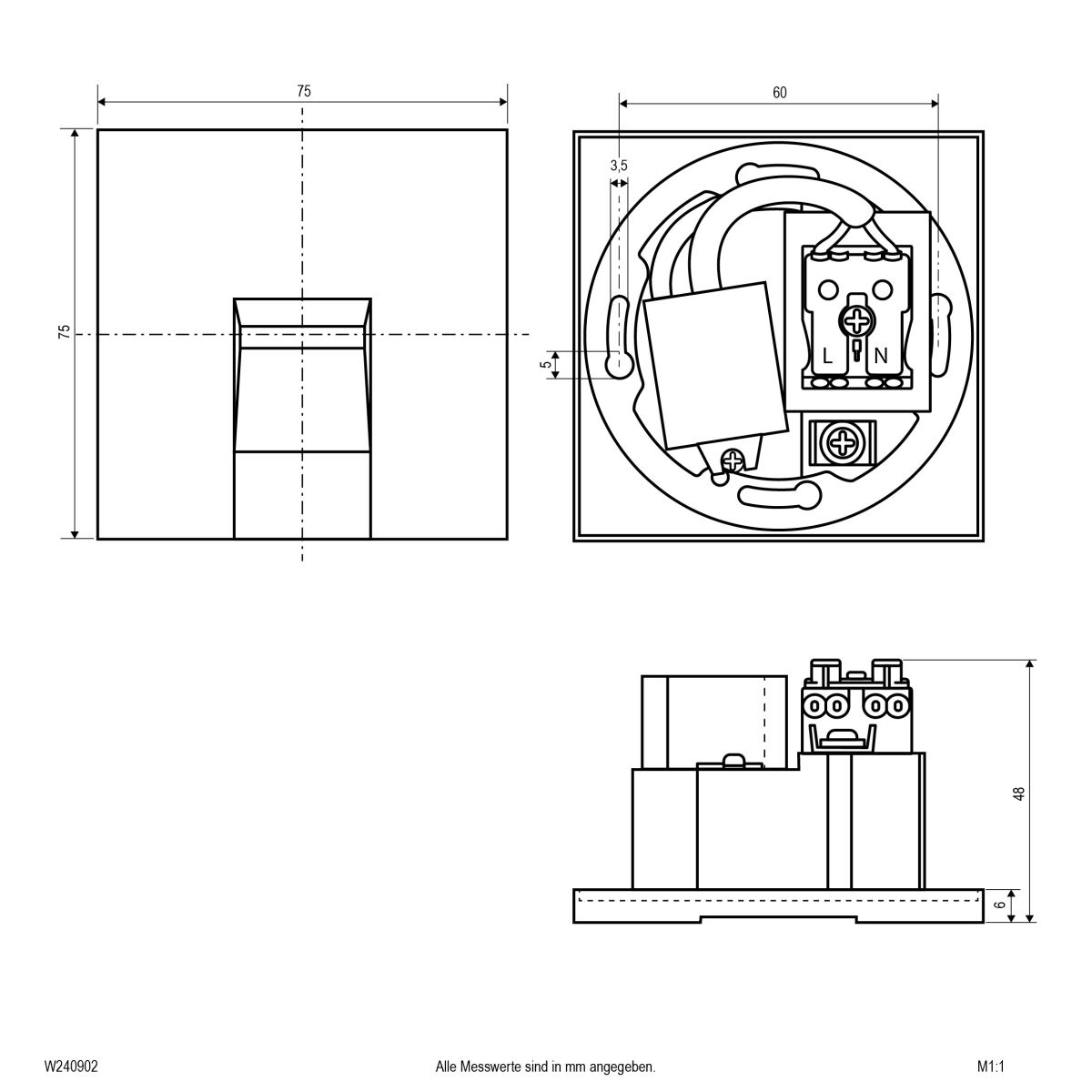LED-Wandeinbauleuchte W240902
