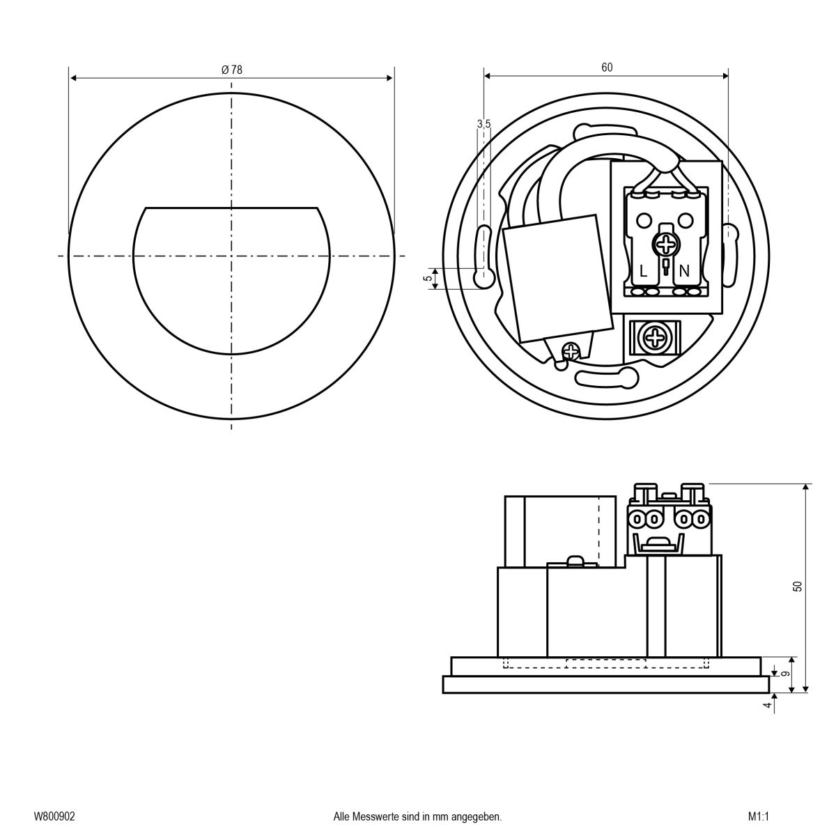 LED-Wandeinbauleuchte W800902