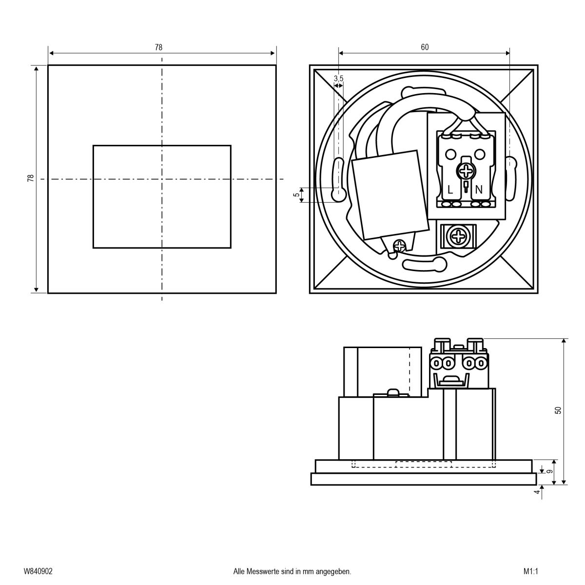 LED-Wandeinbauleuchte W840902