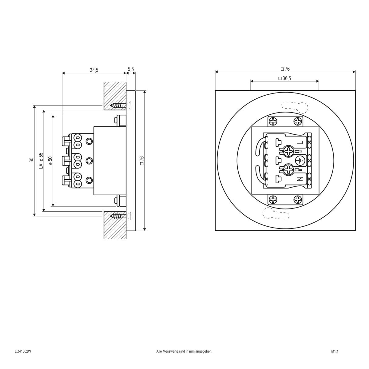 LED-Wandeinbauleuchte ws LQ41802W
