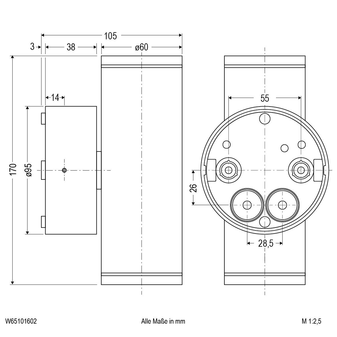 LED-Wandleuchte W65101602
